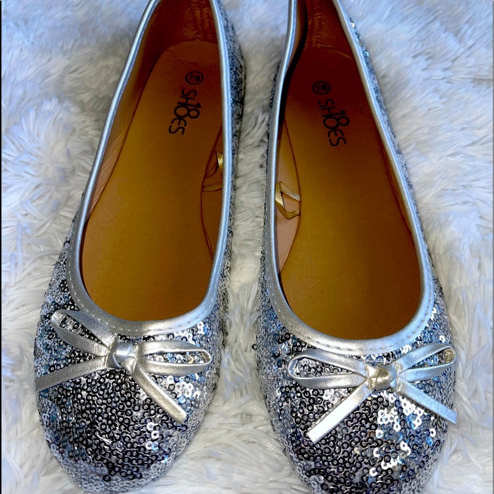Silver Bling Flats
